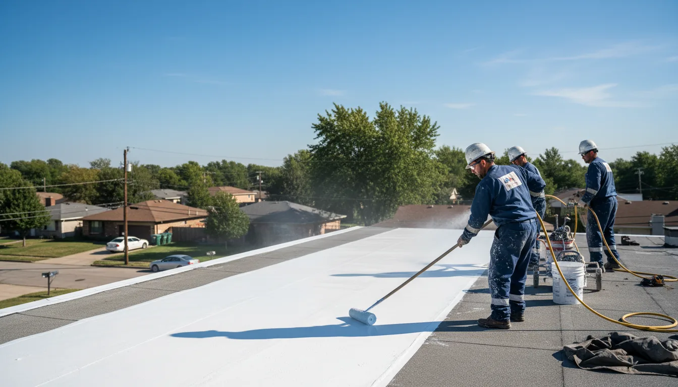 Commercial roof coating in Big Rock, IL near me